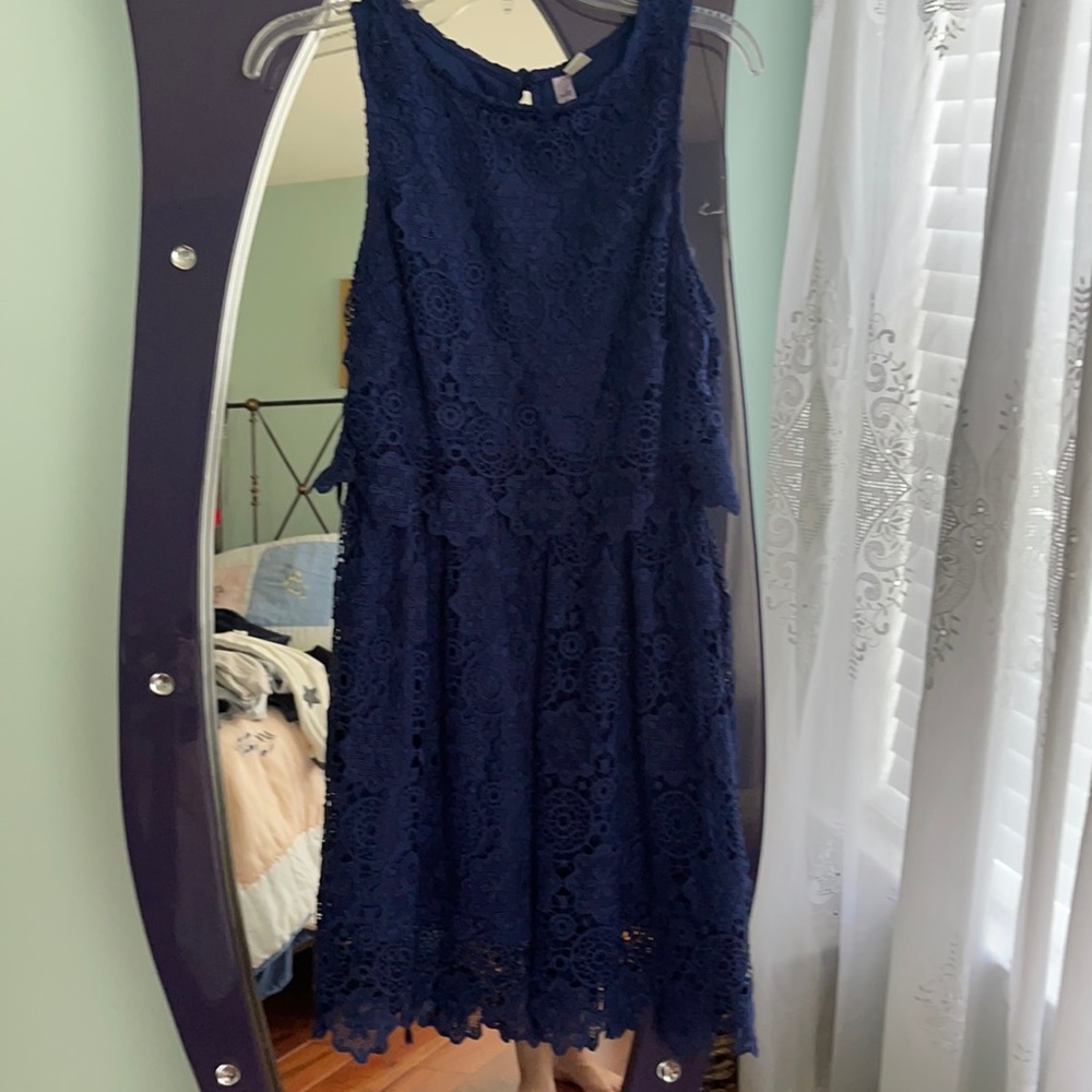 Blue lace dress